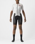 CASTELLI Cycling skinsuit - FREE SANREMO 2 W - white/black