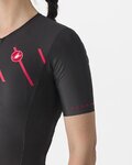 CASTELLI Cycling skinsuit - FREE SANREMO 2 W - black/pink