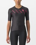 CASTELLI Cycling short sleeve jersey - FREE SPEED 2W RACE - black/pink