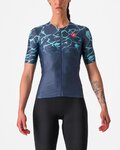 CASTELLI Cycling short sleeve jersey - FREE SPEED 2W RACE - blue/turquoise