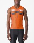 CASTELLI Cycling sleeveless jersey - FREE TRI 2 - orange/blue
