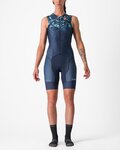 CASTELLI Cycling skinsuit - FREE SANREMO W - blue/turquoise