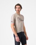 CASTELLI Cycling short sleeve jersey - GIRO COLLE DELLE FINESTRE - beige