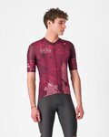 CASTELLI Cycling short sleeve jersey - GIRO SIENA - bordeaux
