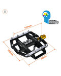 TATZE pedals - TWO-FACE TITAN - black