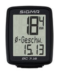 SIGMA SPORT tachometer - BC 7.16 TOPLINE 016 - black