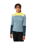 VAUDE Cycling winter long sleeve jersey - TREMALDO - light blue/blue/yellow