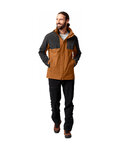 VAUDE waterproof jacket - ROSEMOOR 3in1 - brown/black