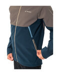 VAUDE Cycling windproof jacket - QIMSA SOFTSHELL - brown/blue