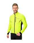 VAUDE Cycling windproof jacket - KURO SOFTSHELL - yellow/black