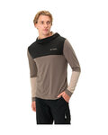 VAUDE hoodie - QIMSA HOODY - brown/black