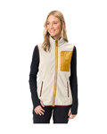 VAUDE Cycling gilet - ROSEMOOR FLEECE - ivory/yellow