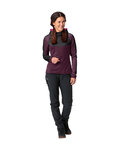VAUDE Cycling winter long sleeve jersey - QUIMSA LS - bordeaux/pink/black
