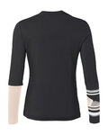 VAUDE Cycling long sleeve t-shirt - MONVISO MERINO - black/beige