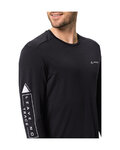VAUDE Cycling long sleeve t-shirt - MONVISO MERINO - black