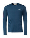 VAUDE Cycling long sleeve t-shirt - MONVISO MERINO - blue