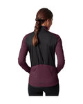 VAUDE Cycling winter long sleeve jersey - POSTA LS - bordeaux/black
