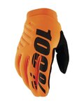 100% SPEEDLAB Cycling long-finger gloves - BRISKER JR - orange/black