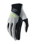 100% SPEEDLAB Cycling long-finger gloves - CELIUM - grey/yellow