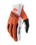 100% SPEEDLAB Cycling long-finger gloves - CELIUM - orange/white