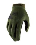 100% SPEEDLAB Cycling long-finger gloves - RIDECAMP - green/black