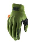 100% SPEEDLAB Cycling long-finger gloves - COGNITO D3O - green/black