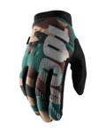 100% SPEEDLAB Cycling long-finger gloves - BRISKER - green/brown/black
