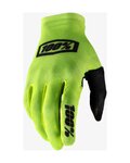 100% SPEEDLAB Cycling long-finger gloves - CELIUM - yellow/black