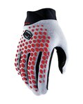100% SPEEDLAB Cycling long-finger gloves - GEOMATIC - grey/red