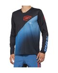 100% SPEEDLAB Cycling summer long sleeve jersey - R-CORE-X - black/blue