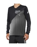 100% SPEEDLAB Cycling summer long sleeve jersey - R-CORE-X - black/grey