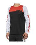 100% SPEEDLAB Cycling summer long sleeve jersey - R-CORE - black/red