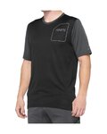 100% SPEEDLAB Cycling short sleeve jersey - RIDECAMP - black/grey