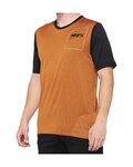 100% SPEEDLAB Cycling short sleeve jersey - RIDECAMP - brown/black