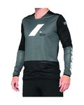 100% SPEEDLAB Cycling summer long sleeve jersey - R-CORE X - grey/black