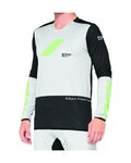 100% SPEEDLAB Cycling summer long sleeve jersey - R-CORE X - grey/black