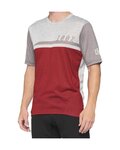 100% SPEEDLAB Cycling short sleeve jersey - AIRMATIC - red/grey