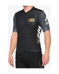 100% SPEEDLAB Cycling short sleeve jersey - EXCEEDA - black/grey