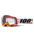 100% SPEEDLAB Cycling sunglasses - RACECRAFT 2 - white/red/yellow/black