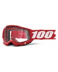 100% SPEEDLAB Cycling sunglasses - ACCURI 2 ENDURO MTB - red/white