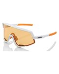 100% SPEEDLAB Cycling sunglasses - GLENDALE - white/orange