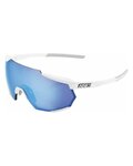 100% SPEEDLAB Cycling sunglasses - RACETRAP - white/blue