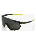 100% SPEEDLAB Cycling sunglasses - RACETRAP - black/yellow