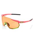 100% SPEEDLAB Cycling sunglasses - RACETRAP - pink/orange