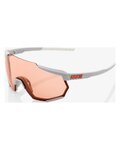 100% SPEEDLAB Cycling sunglasses - RACETRAP - grey/orange
