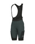 ALÉ Cycling bib shorts - OFF ROAD - GRAVEL STONES CARGO - green