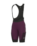ALÉ Cycling bib shorts - STONES CARGO - purple