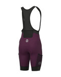 ALÉ Cycling bib shorts - STONES CARGO - purple