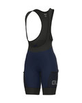 ALÉ Cycling bib shorts - OFF ROAD - GRAVEL STONES CARGO - blue