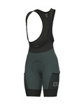 ALÉ Cycling bib shorts - OFF ROAD - GRAVEL STONES CARGO - green